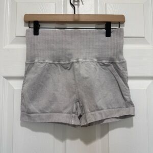 Free People Light Gray High-Waisted Shorts